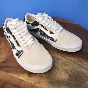 VANS Old Skool Mosaic Checkerboard Suede Canvas Multi White Women's 7 Men's 5.5